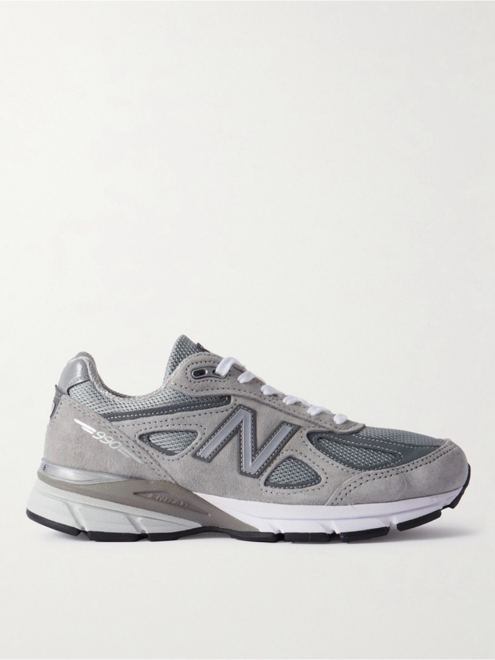 New Balance Grey Suede & Mesh Running Sneaker